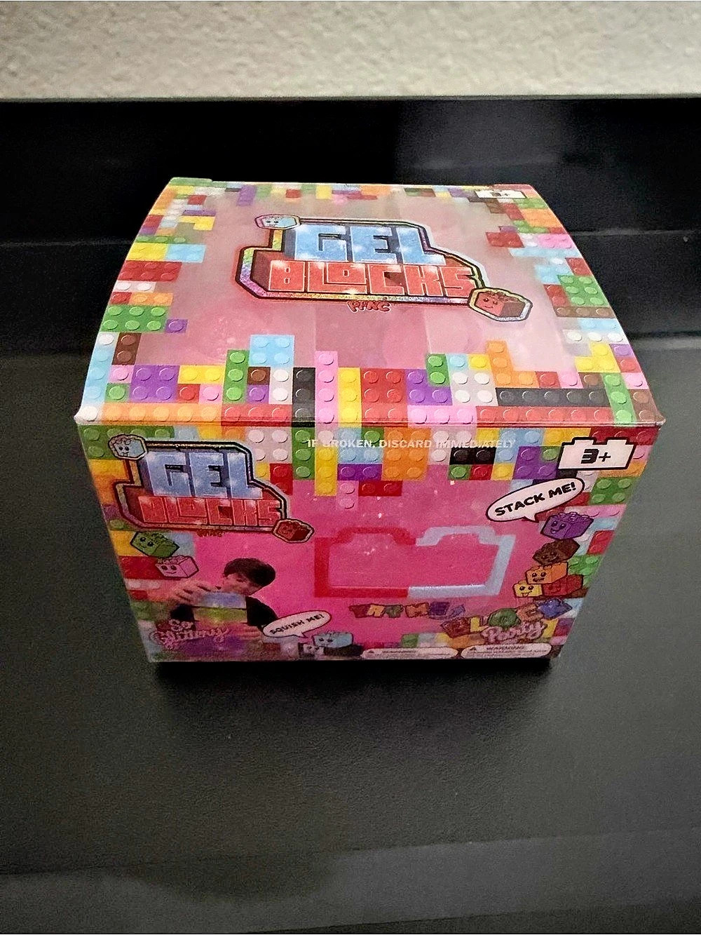 Gel Blocks Block Party Toy Pink Multicolor Squishy